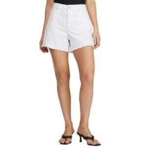 Numero Juniors' Cotton Raw-Hem Shorts - White Sz 27/4